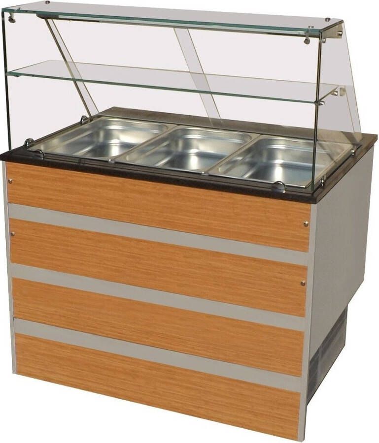 Combisteel Gekoeld Buffet Gn 3 1 Met glasplank 7077.0100