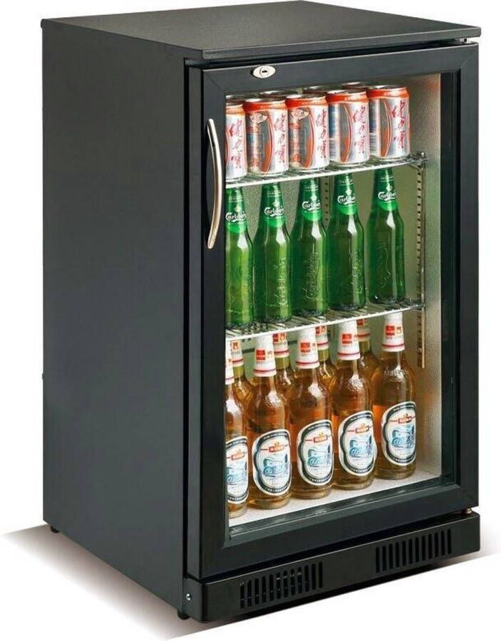Combisteel Horeca bar glasdeur koelkast 93 liter 500(b) x 500(d) x 900(h) mm Zwart - Foto 1