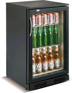 Combisteel Horeca bar glasdeur koelkast 93 liter 500(b) x 500(d) x 900(h) mm Zwart