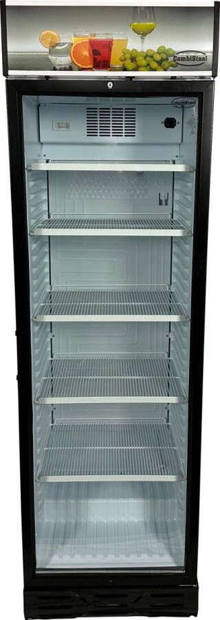 Combisteel Horeca koelkast 1 glazen deur 595(b) x 650(d) x 2000(h) mm 382 Liter