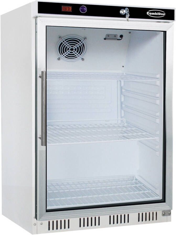 Combisteel Horeca Koelkast met 1 glazen deur 510(b)x485(d)x620(h) cm Wit
