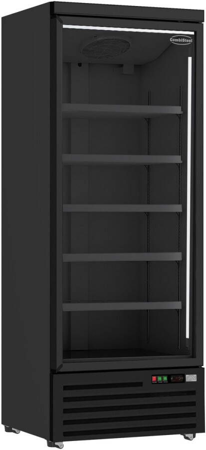 Combisteel Koelkast 600L Zwart 0°C +10°C Geforceerd Wielen 750x710x1997mm Horeca Koelkast