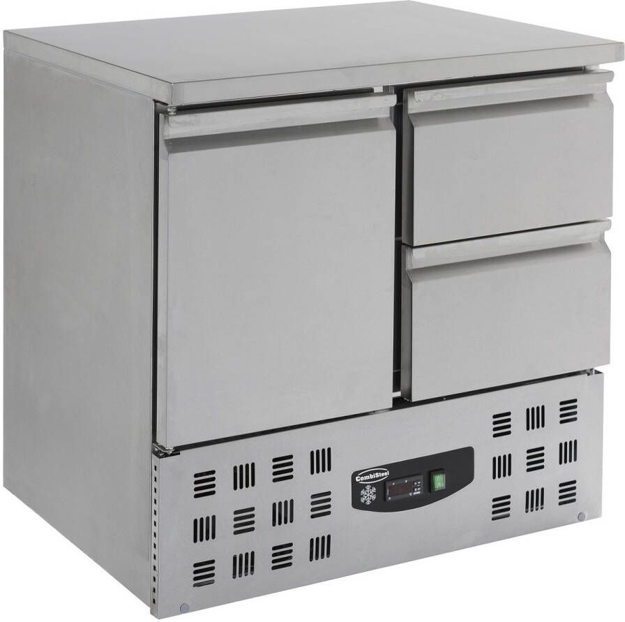 Combisteel Koelwerkbank 257L 1 Deur 1 1 GN + 2 Laden +2°C +8°C Statisch + Ventilator 900x700x875mm - Foto 2