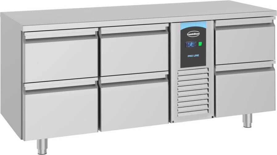 Combisteel Koelwerkbank PRO LINE Energiezuinig 474L 6 Laden 1 1 GN -2°C +8°C Geforceerd 1785x700x850mm