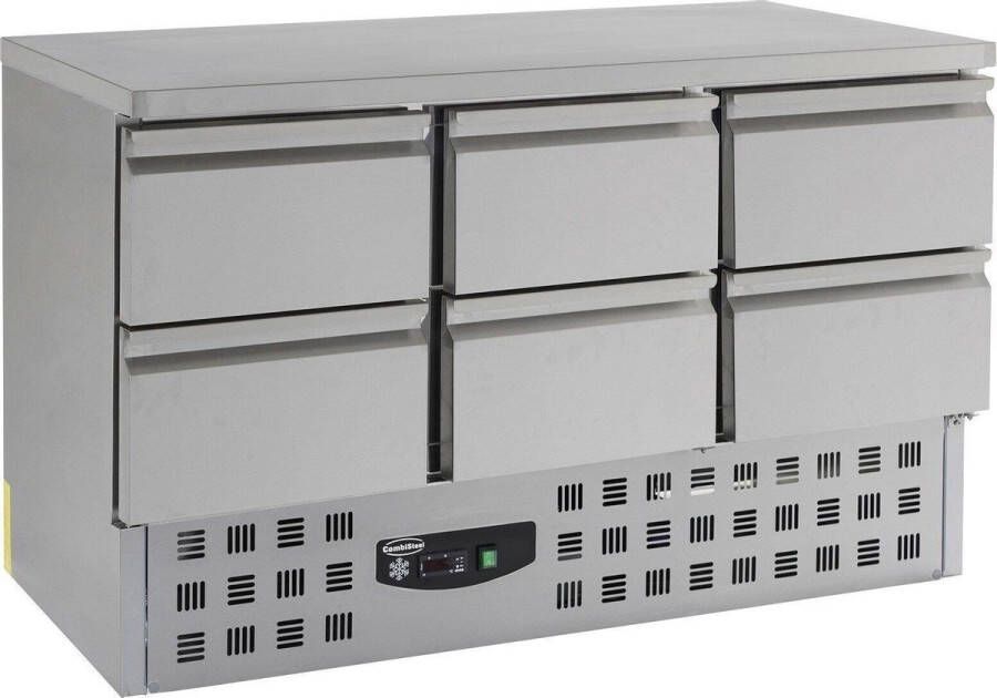 Combisteel Koelwerkbank 400L Met 6 Laden 1365x700x875mm - Foto 1