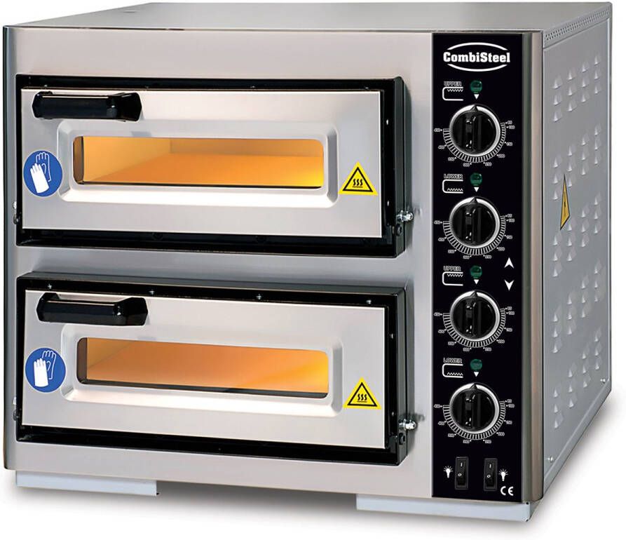 Combisteel Pizza Oven 2x 1 Pizza Ø390mm 400v 630x630x530mm Horeca Oven