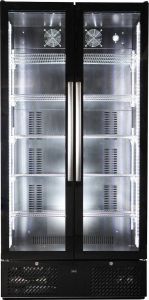 Combisteel Professionele Barkoeling 2 deurs Zwart 7455.1353 Horeca