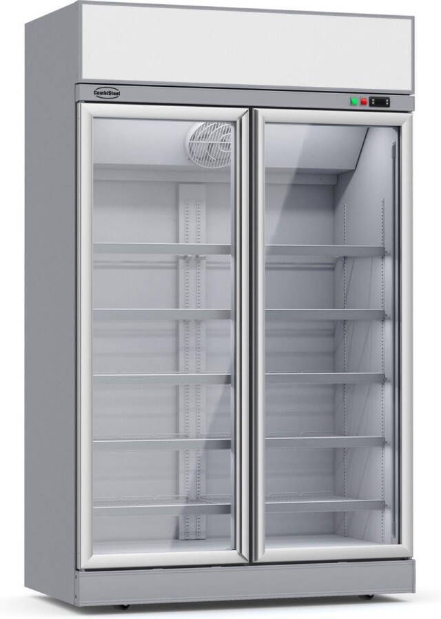 Combisteel Koelkast 1000L Wit 0°C +10°C Geforceerd 2 Klapdeuren Wielen 1235x710x2092mm Horeca Koelkast