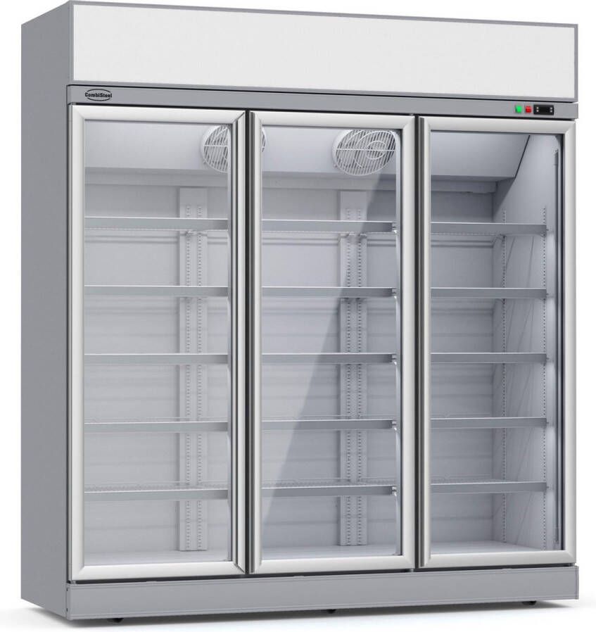 Combisteel Koelkast 1530L Wit 0°C +10°C Geforceerd 3 Klapdeuren Wielen 1880x710x2092mm Horeca Koelkast