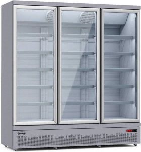 Combisteel Professionele Display vrieskast 3 Glasdeuren 1450 L wit-zilver 7455.2220 Horeca