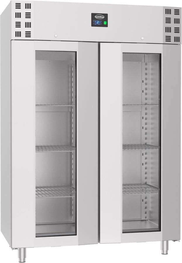 Combisteel Koelkast 1400L 2 1 GN RVS -2°C +8°C Geforceerd Klapdeuren 1400x810x2050mm Horeca Koelkast