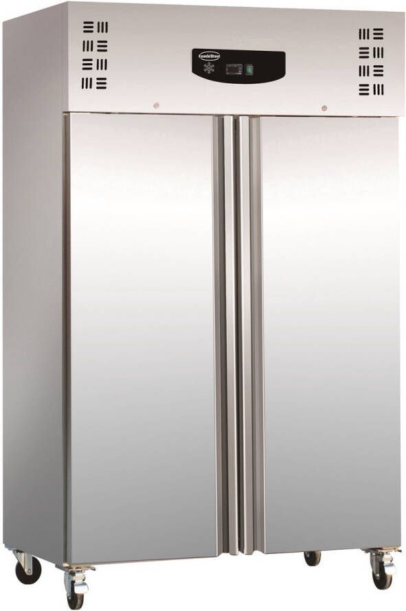 Combisteel Koelkast STANDARD LINE 1200L 2 1 GN RVS -2°C +8°C Statisch + Ventilator Wielen 1340x810x2010mm Horeca Koelkast