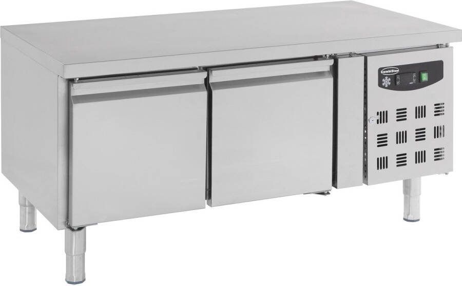 Combisteel Koelwerkbank Laag Model 157L 2 Deuren 1 1 GN +2°C +8°C Geforceerd 0.34kW 1360x700x650mm