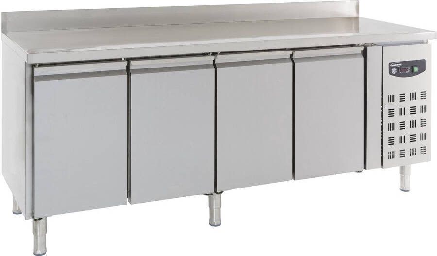 Combisteel Koelwerkbank STANDARD LINE 553L 4 Deuren 1 1 GN -2°C +8°C Geforceerd Achter Rand 2230x700x850 950mm