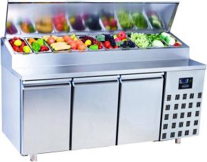 Combisteel Professionele Saladette 3 Deuren 10x 1 3GNPan Pro Line 7489.5145 Horeca