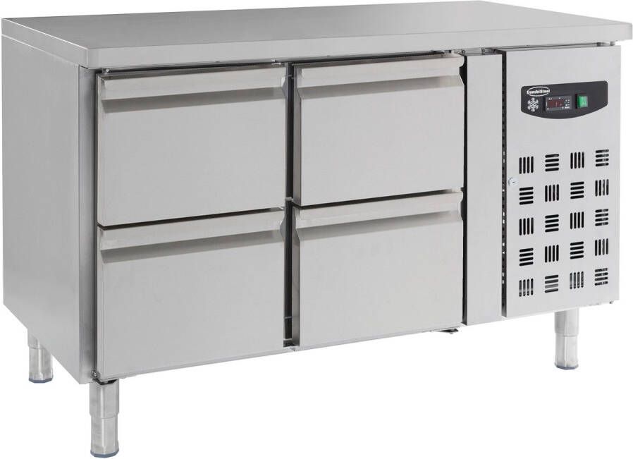 Combisteel Professionele Standard Line Koelwerkbank 4 laden Standard Line RVS 7950.0225 Horeca