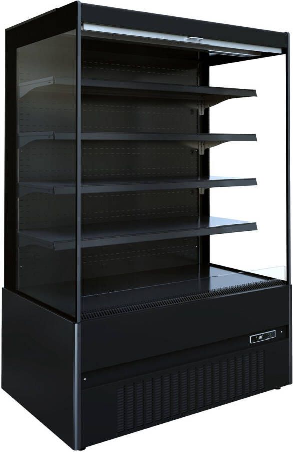 Combisteel Wandkoeling Jamie Zwart +2°C +8°C Geforceerd Nachtgordijn 1510x665x1920mm