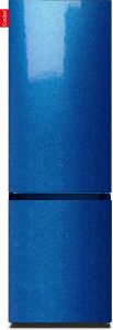 Cooler LARGECOMBI-ABMET Combi Bottom Koelkast E 198+66l Blue Metalic Gloss All Sides