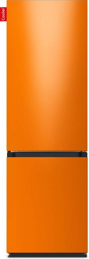 Cooler LARGECOMBI-AORA Combi Bottom Koelkast E 198+66l Gloss Bright Orange All Sides - Foto 1