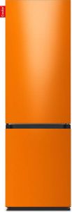 Cooler LARGECOMBI-AORA Combi Bottom Koelkast E 198+66l Gloss Bright Orange All Sides