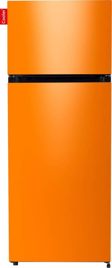 Cooler MEDIUM-FORA Combi Top Koelkast F 164+41l Gloss Bright Orange Front