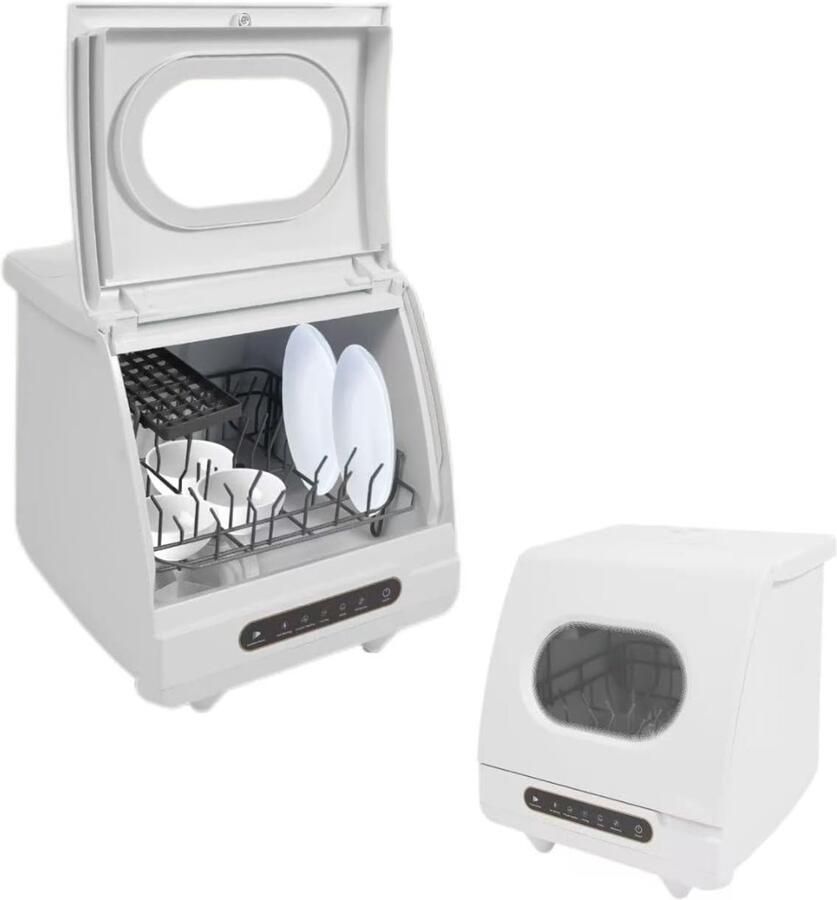 Core Mini Vaatwasser Tafelvaatwas Vaatwasser 5 Liter Wit ‎42cm x 44cm x 44cm