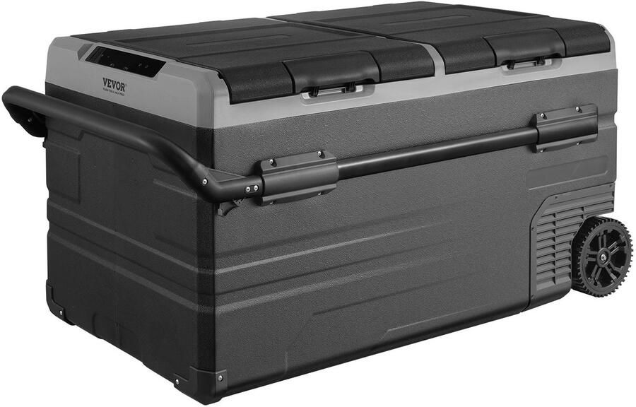 Corenia Auto Koelkast – Mobiele Koelbox – Draagbare Vriezer – Mini Koelkast – Camper Koelkast – 115 Liter Capaciteit – Compressor Koeling met Dubbele Koelzones