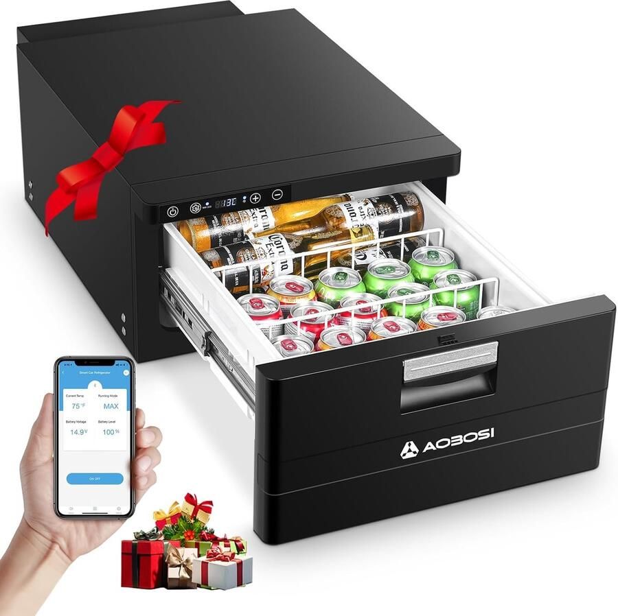 Corenia Compressor Koelkast – Mobiele Koelkast – Auto Koelkast – Camper Koelkast – Caravan Koelkast – Lade Ontwerp – App Bediening – 31 Liter – Temperatuurbereik -20°C tot 20°C