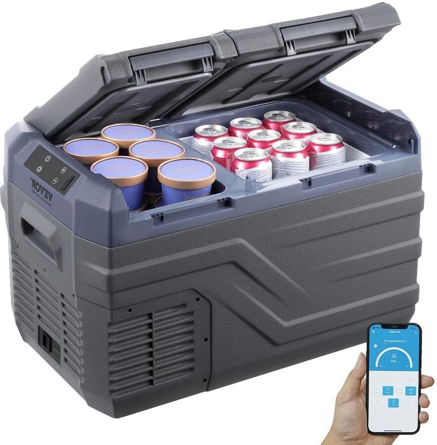 Corenia Draagbare Koelkast – Mobiele Koelbox – Reis Koelkast – Camping Koelkast – 25L Capaciteit – Instelbare Temperatuur – Stil Geluid