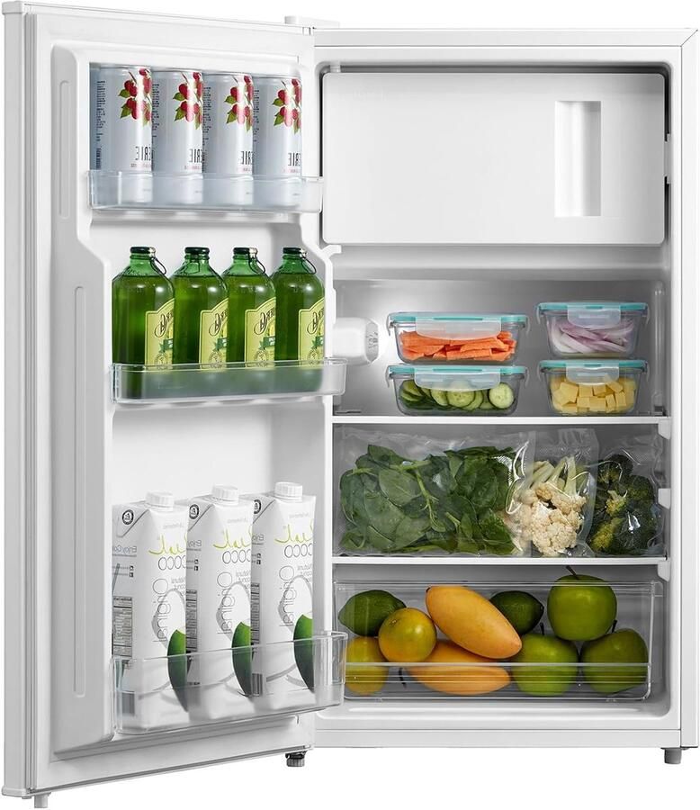 Corenia Koelkast – Kleine Koelkast – Mini Koelkast – Tafelkoelkast – Vrieskast – Compact 80 Liter – Energiezuinig 110 kWh Jaarlijks – Verstelbare Temperatuur & Poten