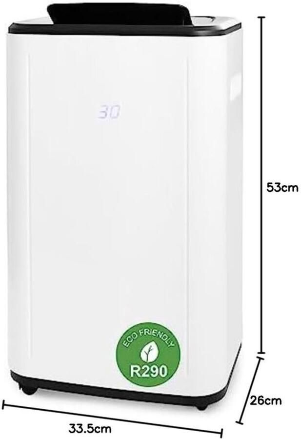 Corenia Luchtontvochtiger – Vochtvreter – Ontvochtiger – Wasdroger – Klimaatregelaar – 30 Liter per Dag – Droogfunctie Voor Kleding