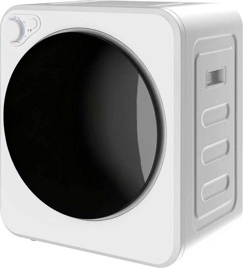 Corenia Mini Wasdroger – Kleine Droger – Compacte Wasdroger – Opbouwdroger – Luchtafvoerdroger – 5 Programma s – Roestvrijstalen Omkeerbare Trommel – 800W 400W Vermogen