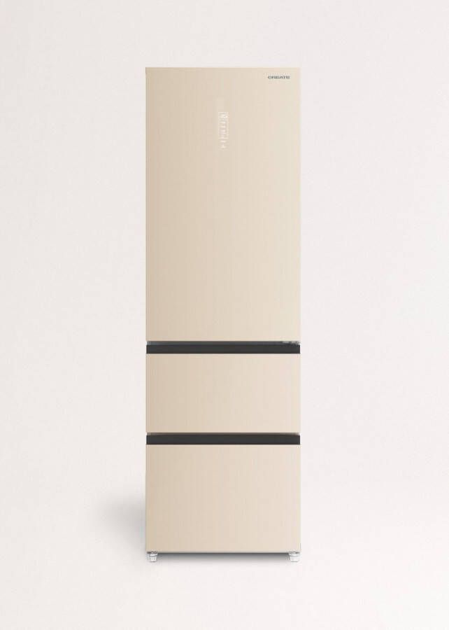 Create 401L koelkast in Italiaanse stijl met Perfect Fit Space Pro en Care+ Zand FRIDGE STUDIO COMBI PRO FLEX 401