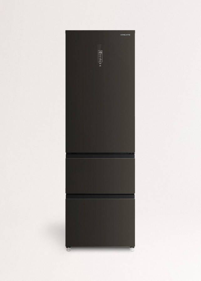 Create 401L koelkast in Italiaanse stijl met Perfect Fit Space Pro en Care+ Zwart FRIDGE STUDIO COMBI PRO FLEX 401