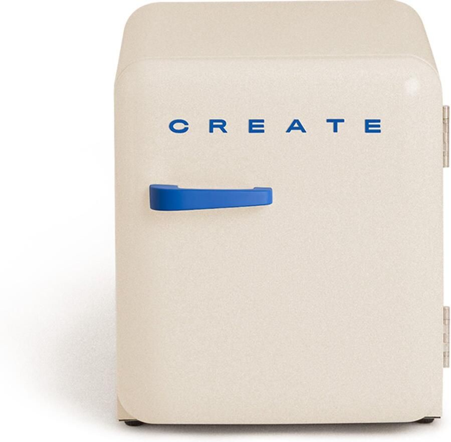 Create Koelkast in retrostijl Gebroken wit Handvat Kobaltblauw FRIDGE RETRO 48L