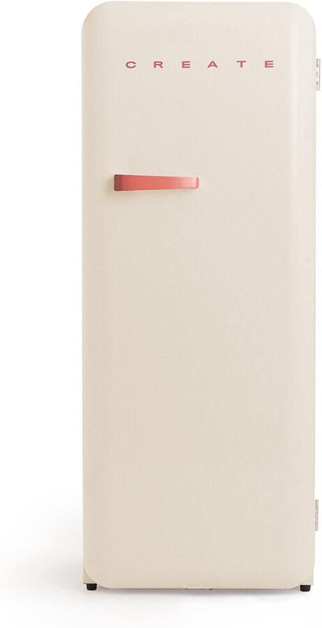 Create Koelkast in retrostijl Gebroken wit Handvat Terracotta FRIDGE RETRO 281L