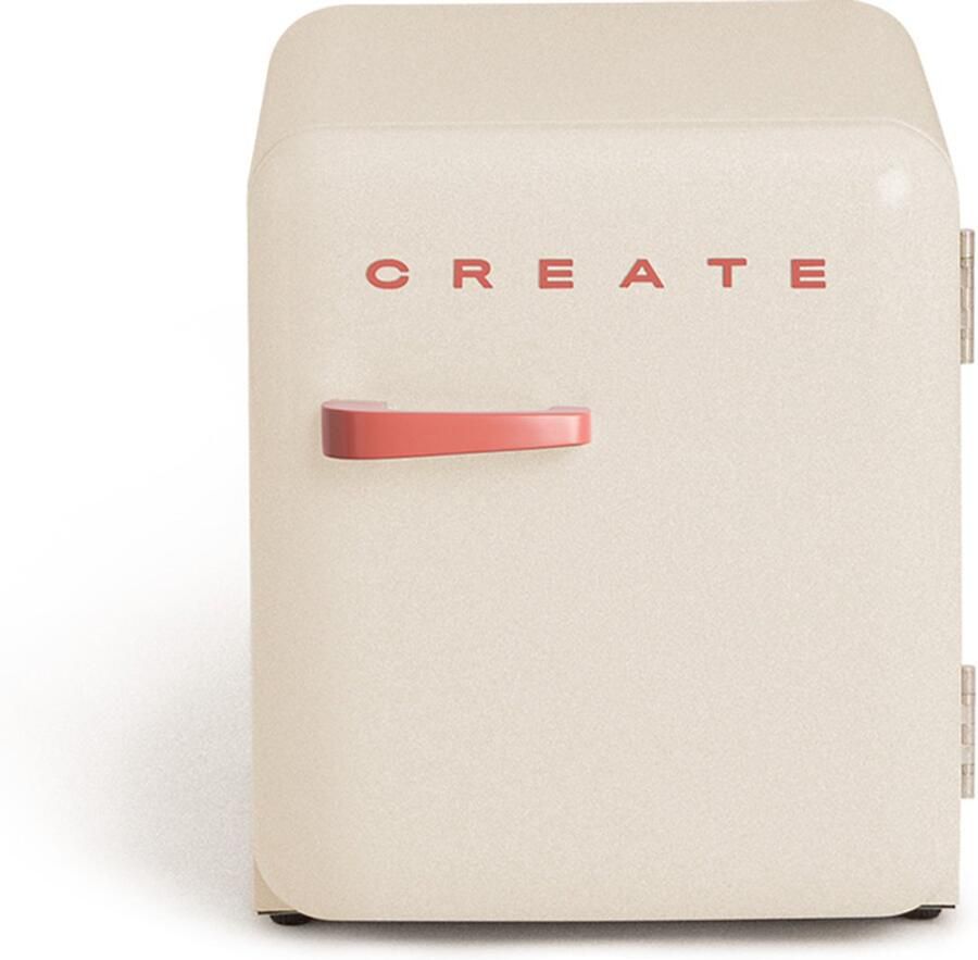 Create Koelkast in retrostijl Gebroken wit Handvat Terracotta FRIDGE RETRO 48L