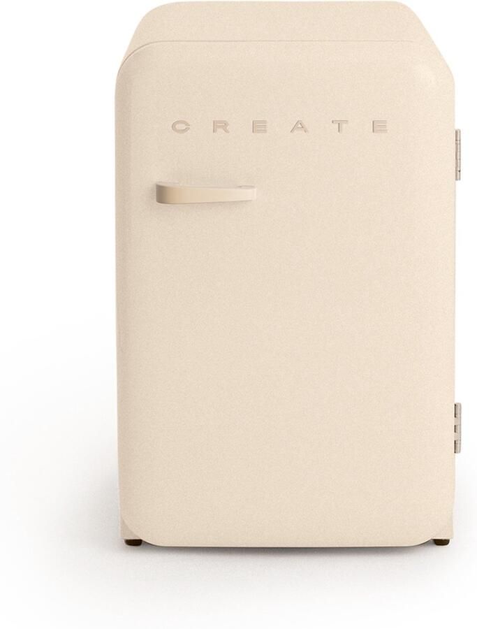 Create Koelkast in retrostijl Gebroken wit Handvat Zand FRIDGE RETRO 107L