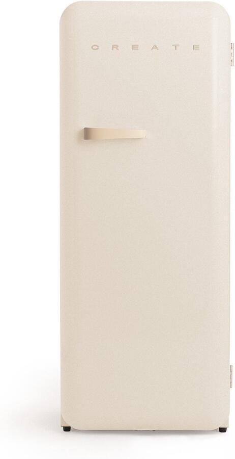 Create Koelkast in retrostijl Gebroken wit Handvat Zand FRIDGE RETRO 281L