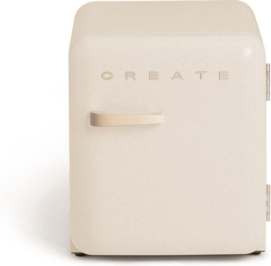Create Koelkast in retrostijl Gebroken wit Handvat Zand FRIDGE RETRO 48L
