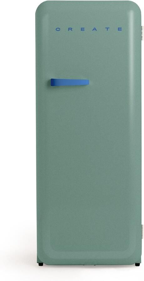 Create Koelkast in retrostijl Sage Handvat Kobaltblauw FRIDGE RETRO 281L