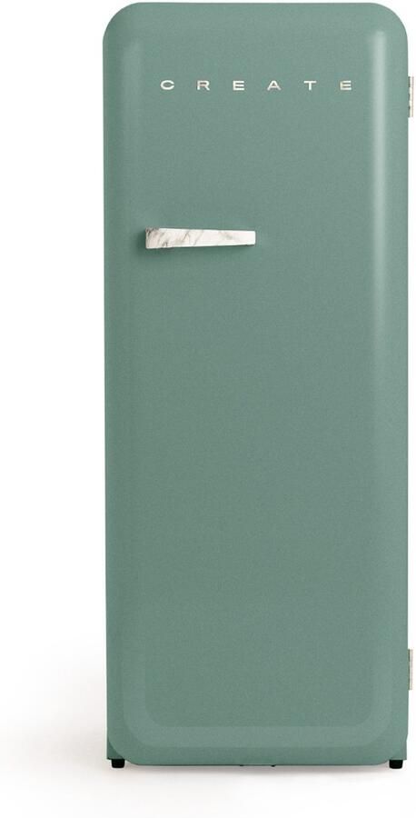 Create Koelkast in retrostijl Sage Handvat Marmer FRIDGE RETRO 281L