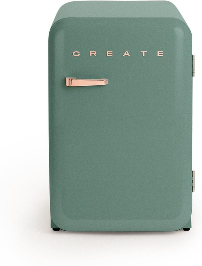 Create Koelkast in retrostijl Sage Handvat Roségoud FRIDGE RETRO 107L