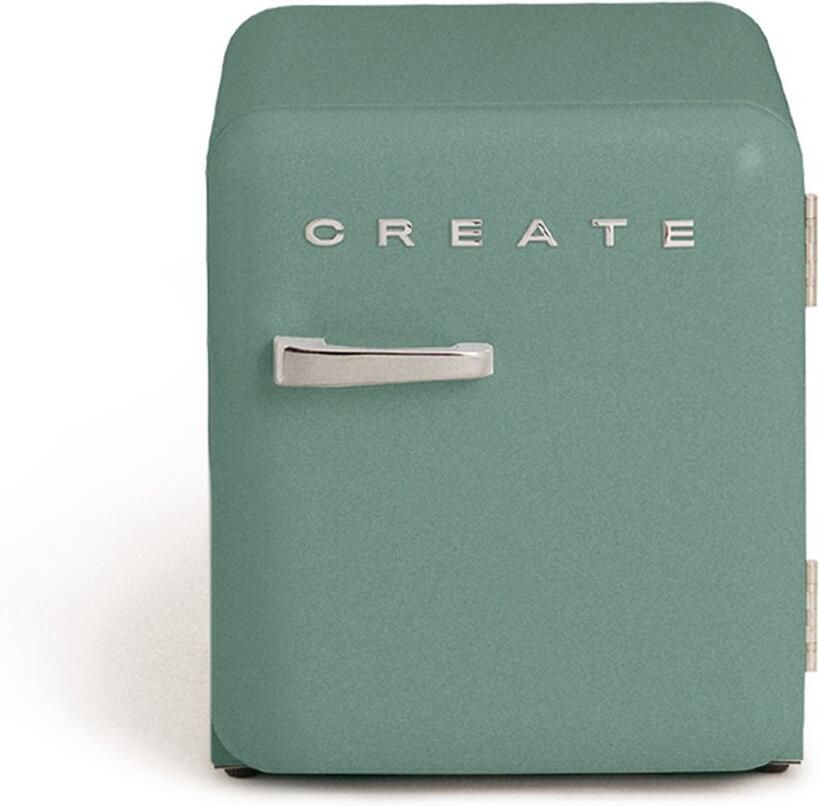 Create Koelkast in retrostijl Sage Handvat Zilver FRIDGE RETRO 48L