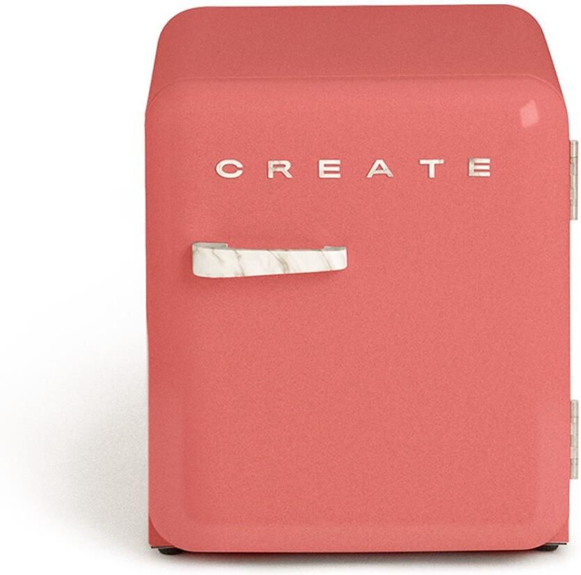 Create Koelkast in retrostijl Terracotta Handvat Marmer FRIDGE RETRO 48L