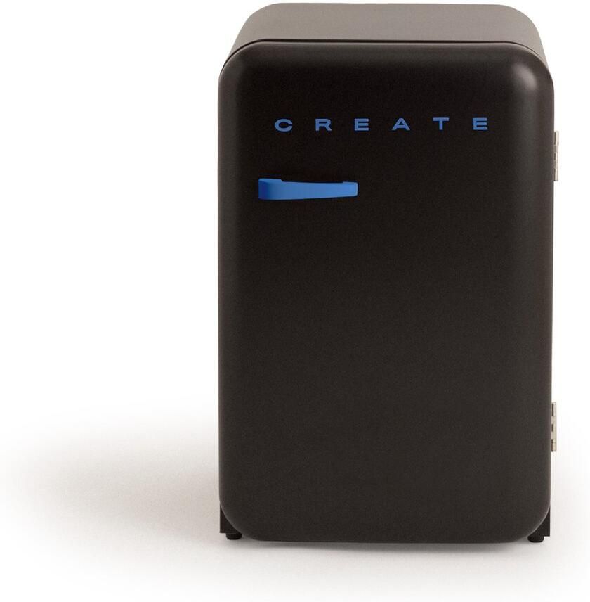 Create Koelkast in retrostijl Zwart Handvat Kobaltblauw FRIDGE RETRO 107L