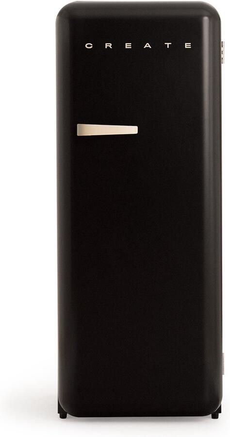 Create Koelkast in retrostijl Zwart Handvat Zand FRIDGE RETRO 281L