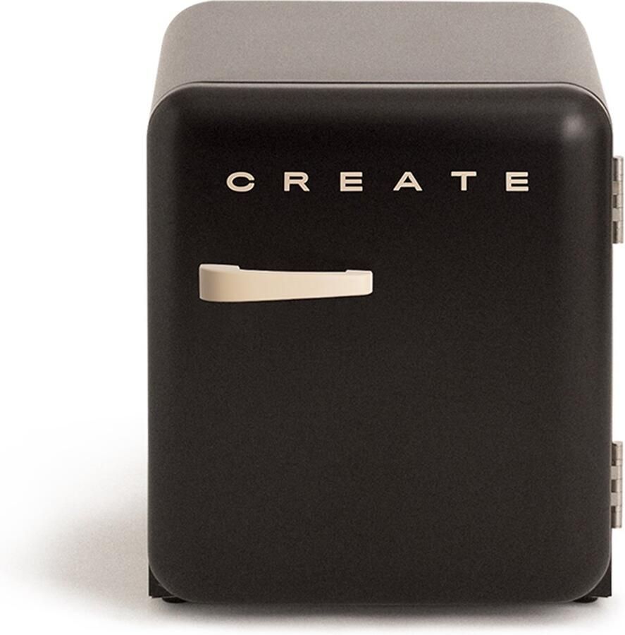 Create Koelkast in retrostijl Zwart Handvat Zand FRIDGE RETRO 48L
