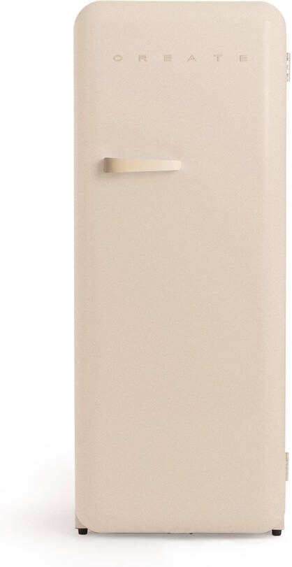 ‎CREATE Koelkast in retrostijl Zand Handvat Zand FRIDGE RETRO 281L