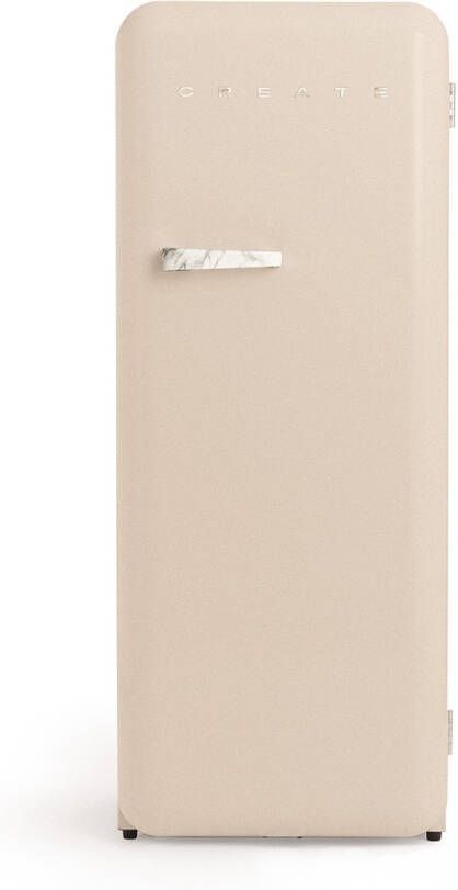 Create Koelkast in retrostijl Zand Handvat Marmer FRIDGE RETRO 281L